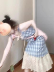 Váy Dài Chữ a Họa Tiết Kẻ Caro Màu Xanh Lam Mùa Hè 2025 Váy Nữ Mùa Hè Mới Váy Đi Biển Dài Đến Đầu Gối Sang Trọng