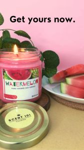Scent 101/WATERMELON/Soy Wax Scented Candle/200 Grams