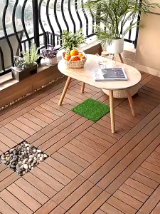 แผ่นปูพื้นสวนกลางแจ้ง แผ่นไม้ปูพื้นระเบียง(33PCS) แผ่นไม้ปูพื้น พื้นไม้สำเร็จรูป ขนาด 30x30cm DIY กันน้ำ ทนการกัดกร่อน ไม้เทียมปูพื้น