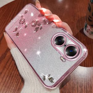 Huawei Honor 60 pro Soft Silicone Protective Case Womens Full Cover Transparent Anti-Fall Luxury Fashion Digital Accessories