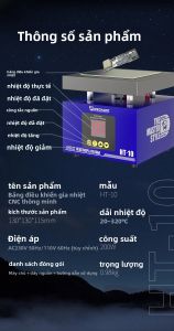 Bàn Gia Nhiệt CNC HT-10 200W Cho Việc Làm Nóng Sơ Bộ Mạch PCB Tháo Khung Màn Hình Điện Thoại Máy Tính Nền Tảng Kim Loại Nhiệt Độ Không Đổi