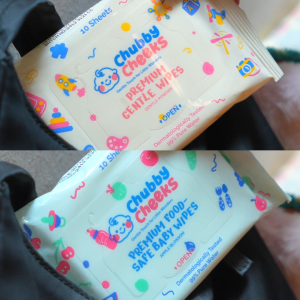 Chubby Cheeks Eco-Friendly Hypoallergenic Baby Wipes - Chamomile & Aloe Vera Infused Gentle Cleansing - 90 Sheet Travel Pack
