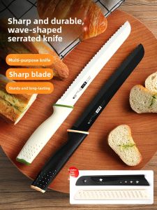 BAKULI | Serrated Bread Knife for Slicing Toast Sandwiches Bagels and Baguettes