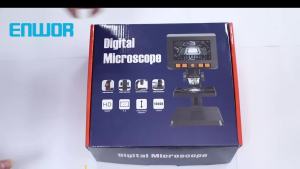 Microscope Camera 4.3‘’ Screen Electronic Magnifier with Adjustable Stand Video Microscope 8LEDs Digital 50-1000X Magnification