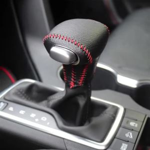 Nút Cần Số Xe Hơi May Tay Bằng Da Dành Cho Kia Rio K2 Sportage NIRO Optima K5 2017-2019 Bao Phủ Cần Số Bằng Da PU Phụ Kiện Nội Thất