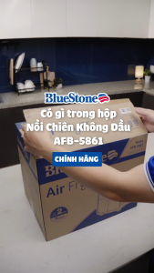 (1 ĐỔI 1 TRONG 30 NGÀY) Nồi Chiên Không Dầu Điện Tử CHÍNH HÃNG BlueStone AFB-5861 - 7Lít-1800W - Mặt trước trong suốt - Bảo hành 2 năm - CasaLux Store