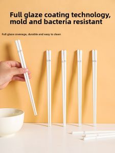 Yomerto | Ceramic Durable High Temperature Resistant Antibacterial Anti-Mold Public Chopsticks 10 Pairs