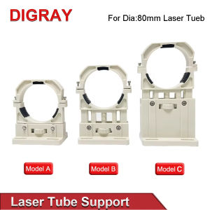 DIGRAY Co2 Laser Tube Holder Support Mount Flexible Plastic Diameter 80mm for 75-180W Laser Engraving Cutting Machine