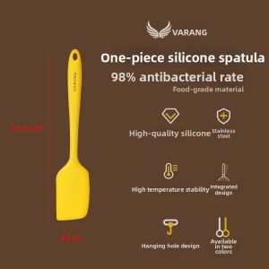 High-Temperature Resistant Silicone Integrated Kitchen Spatula Cream Whisking Tool Cake Smoothing Knife Baking Cooking Utensil