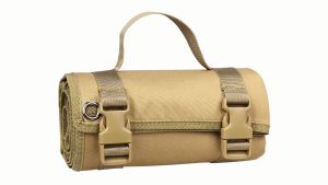 เสื่อยุทธวิธีน้ำหนักเบาแผ่นกันลื่นสำหรับตั้งแคมป์ม้วนได้กันน้ำอุปกรณ์เสริมผ้าห่มปิกนิก สีน้ำตาล พร้อมส่งจากไทย