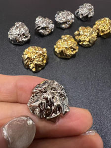 Áo Khoác Nút Kim Loại Mới Sang Trọng Phong Cách Lạnh Thiết Kế Nhỏ Áo Len Áo Khoác Phụ Kiện May Vá DIY Phụ Kiện