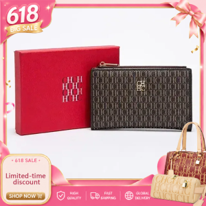 CH Exquisite Compact Portable High-quality Wallet High-end Feel Light Luxury Womens Cartoon Pattern Printed Wallet