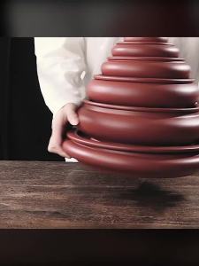 Khay Trà Đất Sét Tím Handmade 10 inches