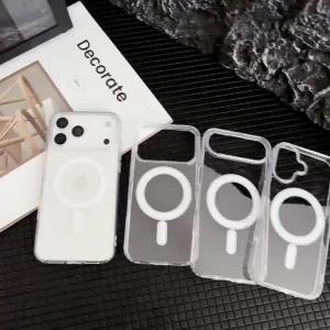 For Magsafe Transparent Magnetic Case for Xiaomi 17T Pro 15T 15TPro Mi 17 Pro Max Silicone TPU Soft Bumper Protection Cover