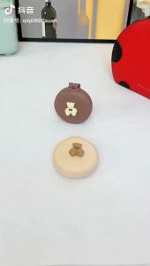 Cute Anti-static Comb Portable Comb 2 in 1 Folding Comb Airbag Massage Hair Brush With Mirror