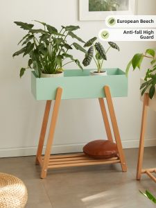 Real Wood Floor-standing Simple Multi-level Flower Pot Holder Shelf