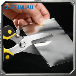 JUSTINLAU 1PC Industrial Scissors Multi Functional Stainless Steel Sheet Scissors Stainless Steel Sheet Scissors Electrical Tool