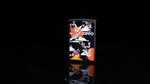 Zippo 48182 Lighter Without Fuel Inside Zippo Kimono Design Black Matte Windproof Pocket Lighter )