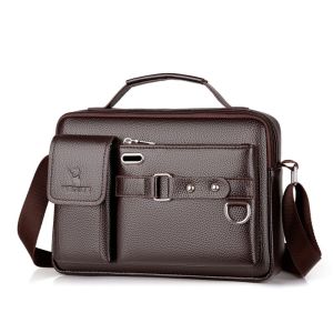 CSONLINEMALL New Fashion Mens Shoulder Bag Business Man PU Leather Male Handbag Briefcase