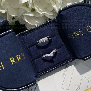 Gold Plated 925 Sterling Silver Engagement Ring Realistic DiamondWedding Rings Couples Rings Fashionable Commute Style