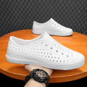 Strait Tiger Hole Sandals Summer Couple Non Slip Soft Bottom Casual Outdoor Sandals Mens and Womens Cut Out Wading Beach Shoes