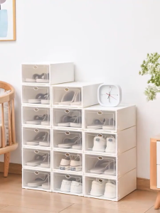 Special Offer Shoe Box Storage Organizer Transparent Foldable Candy Color Household Doorway