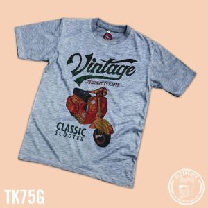 เสื้อยืดคอกลมแขนสั้น ผ้าTK พิมพ์ระบบ Sublimation นุ่ม สวมใส่ สบาย ระบายอากาศไม่ร้อน ( รหัสสินค้า TK 75 )