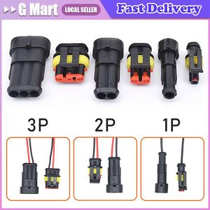 5 Sets 1.5 Series AMP Type Vehicle Sensor Waterproof Male&Female 1/2/3/4/5/6P Automotive Connector Plug Terminals Truck