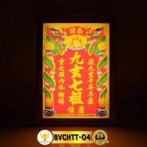 Bài Vị Cửu Huyền Thất Tổ In Tranh Trúc Chỉ CHÂN THIỆN MỸ Trang Trí Bàn Thờ Gia Tiên BVCHTT-04