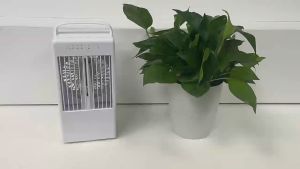 (Automatic Shaking Head)Air Cooler 900ML Spray Fan 3 Speed Wind Speed 4H Timed Table Fan Mini Air Cooler Brushless Motor Multifunctional With Colorful Night Light