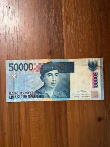 MISSPRINT Uang Kuno 50000 Rupiah 2009 Seri Pahlawan