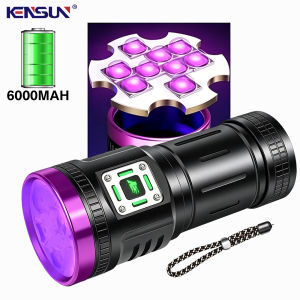 120W High Power 9LED UV Flashlight Ultraviolet Black Mirror Purple Light Pet Urine Tinea Ore Ink Dryer Fluorescer Detector