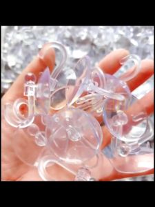 Gantungan Kop Kaca Tempel 3Cm / Cantelan Hook Baju Kain Lap Spons Kunci Handuk Pakaian Alat Masak Tanpa Paku / Tempelan Karet H21