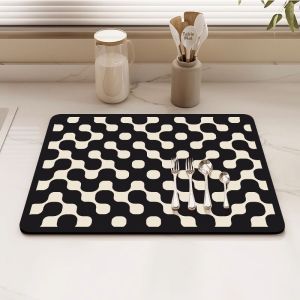 HOUGOUXIANG | Absorbent Kitchen Drain Mat for Coffee Machine Bar Sink Dishware