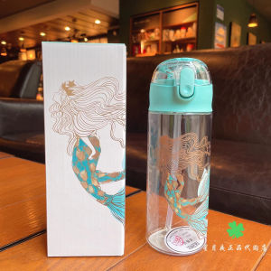 Starbuck Official Store Starbuck Cup 2022 Anniversary Ocean Cuisine Mermaid Goddess Portable Large-capacity Plastic Straw Cup Water Cup Starbuck Tumbler Starbuck Mug