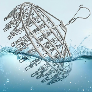 Móc Chùm Inox 20 Kẹp Treo Quần Áo Khăn Sữa Cho Bé BIGBA