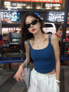 Thai Unique Double Shoulder Strap Vest Women Summer Inner Wear Outer Wear Beautiful Back Bra Pad Integrated Base Top