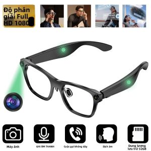 Kính Thông Minh AI 500W Camera 1080P Bluetooth Chống Ánh Sáng Xanh Kính Thời Trang Công Nghệ Đeo Hàng Ngày Với Chức Năng Trợ Lý Giọng Nói