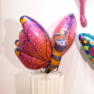 Cartoon Butterfly Shape Aluminum Foil Balloons Cute Decorative Non-toxic Scene Arrangement for Childrens Birthday Celebrations