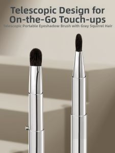 UN SHOP | Cọ Trang Điểm Di Động Thu Gọn Lông Squirrê Xám