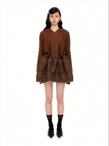 Feminine Lace Decorative Knit Cardigan