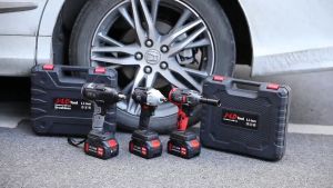 JLD 88V Brushless Impact Wrench Heavy Duty 1/2 inch Cordless Power Tool 350NM with 1 Lithium Battery 4.0ah Hard Case