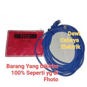 ITLY Kabel Cat 5e Biru 5M - Kabel LAN Cat 5e - Kabel UTP Cat 5e Panjang 5M Biru Original