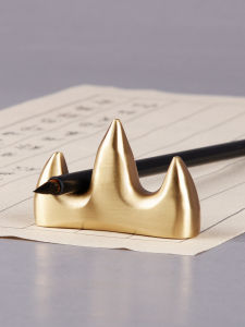 Cao Youquan Cultural Creative Bronze Pen Rest Multi-Functional Calligraphy Brush Holder Storage Five Finger Mountain Creative Stationery