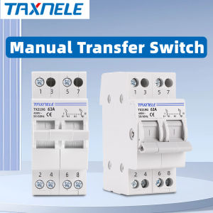 TAXNELE MTS Dual Power Manual Transfer Switch Interlock Circuit Breaker 2P 40A 63A Isolating Switch Interlock Circuit Breaker 230V 400V Modular Changeover Switch