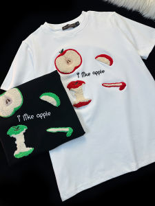 Áo Thun Cotton Tay Ngắn Nữ Mùa Hè Thiết Kế Sáng Tạo Áo Thun Cổ Tròn Tay Ngắn Dáng Ôm Chất Liệu Cotton 100% Phong Cách Đường Phố