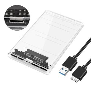 New Tool-Free Transparent HDD Enclosure 2.5 Inch SATA SSD to USB 3.0 3.1 Type-C Micro B Adapter Portable External Hard Drive Box