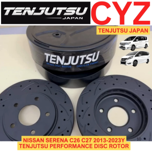 (1 PAIR) Tenjutsu Japan Nissan Serena C26 C27 2013-2023Y Front Sport Disc Rotor Slotted Drille From Japan