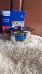Stainless Steel Casserole Hot Pot for Roti-Rice-Gravy-Curry Silver Hot Box with Steel Lid Retains Temperature