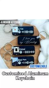 Transfer it Customized Personalized Spotify Aluminum keychain Design Perfect for gifts Souvenir